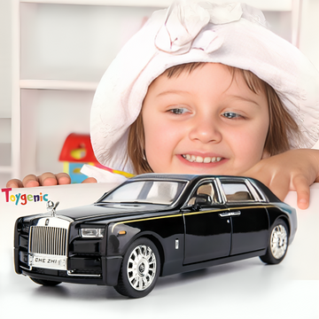 Toygenic Die-cast Phantom car Metal Cars Pullback Toy car for Kids Best Gifts Vehicle Toys for Kids Sound and Light Cars Toys for Boys(Any color will be sent) (Big Size Rolls Royce- Black)