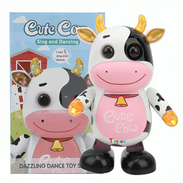 Toygenic Singing Glowing Dancing Cow Toy, Dancing Toy, Electric Flashing Birthday Gift for Kids Over 3 Years Old Christmas Gift