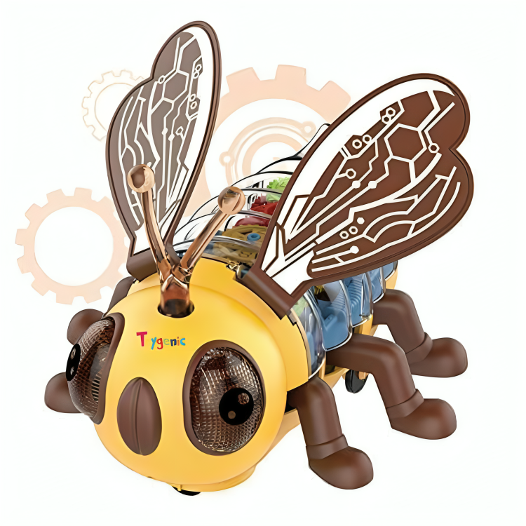 Toygenic Lighting Bee Toy Plastic 3D with 360 Degree Rotation Funny Musical Bee Toy with Flashing Lights for Kid Toy/Sound and Light Car Toy for Boys (Concept Bee)