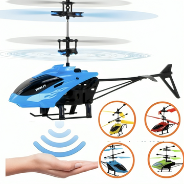 Toygenic Flying Helicopter,Remote Control Helicopter for 6 + Years Boys Indoor and Outdoor Helicopter, Palm Sensor Helicopter with led Lights