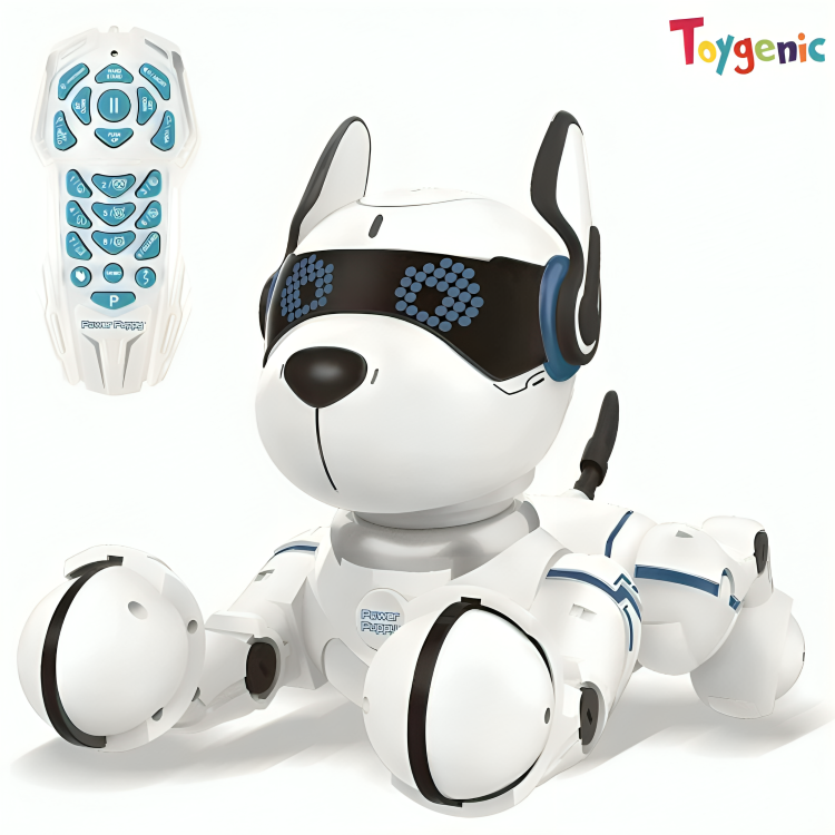 Toygenic Remote Control Robot Dog Toy - 12"x10" Interactive Toy Robot with Touch Function & Voice Control - Programmable Robot for Kids, Mimics Animal Forms - RC Rechargeable Smart Robot - Ages 3 & Up